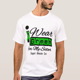 I Wear Green Ribbon (Retro) - Sister T-Shirt