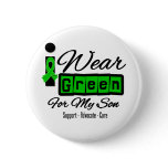 I Wear Green Ribbon (Retro) - Son Button