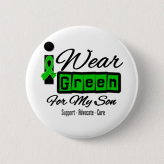 I Wear Green Ribbon (Retro) - Son Button