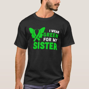 I Wear Green Ribbon Sister Dwarfism Awareness Litt T-Shirt