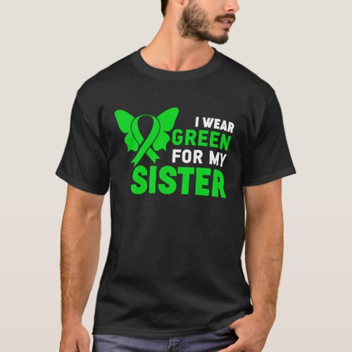 I Wear Green Ribbon Sister Dwarfism Awareness Litt T_Shirt