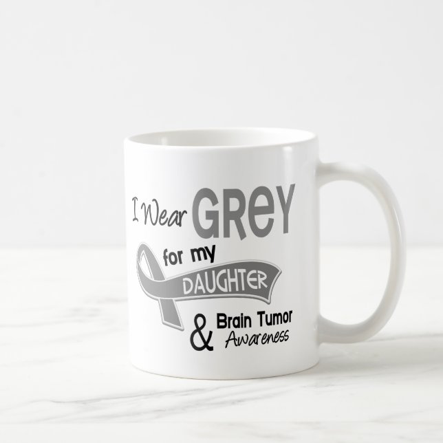 I Wear Grey 42 Daughter Brain Tumor Coffee Mug (Right)