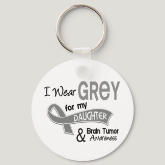 I Wear Grey 42 Daughter Brain Tumor Keychain