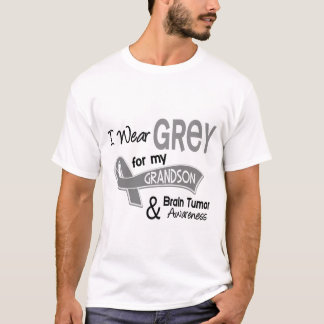 I Wear Grey 42 Grandson Brain Tumor T-Shirt