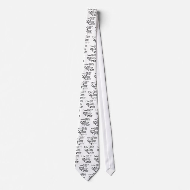 I Wear Grey 42 Nephew Brain Tumor Neck Tie (Front)