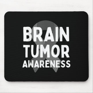 I Wear Grey For Brain Tumor Awareness Grey S Ribbo Mouse Pad
