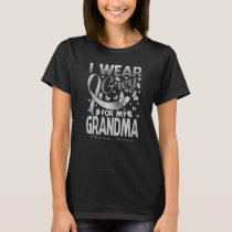 I Wear Grey For My Grandma Melanoma Awareness Butt T-Shirt