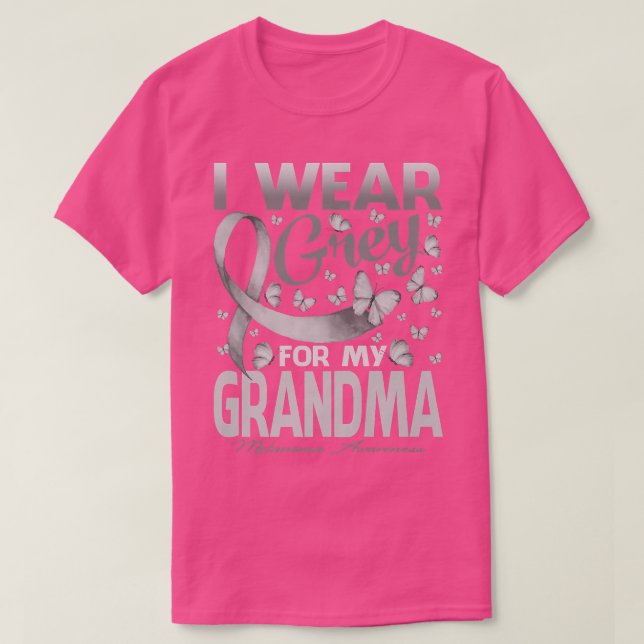 I Wear Grey For My Grandma Melanoma Awareness Butt T-Shirt (Design Front)