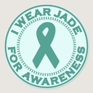 I Wear Jade For Awareness Classic Round Sticker