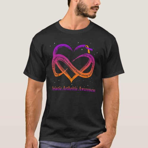 I Wear Lavender  Orange For Psoriatic Arthritis W T_Shirt