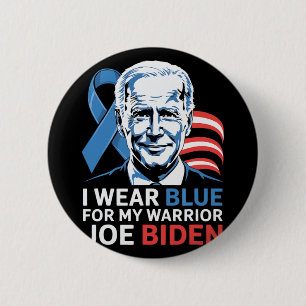 I Wear Light Blue For Biden Prostate Cancer Awaren Button