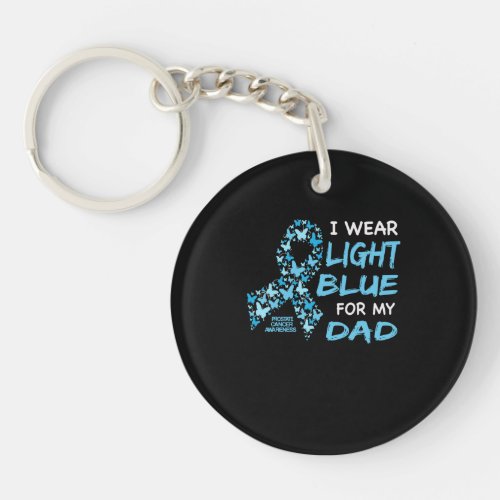 I Wear Light Blue For My Dad Keychain