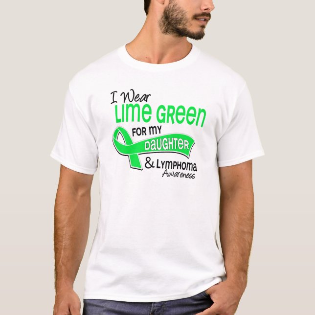I Wear Lime Green 42 Daughter Lymphoma T-Shirt (Front)