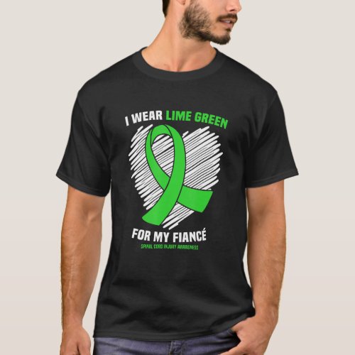 I Wear Lime Green For My Fiance Spinal Cord Injury T_Shirt
