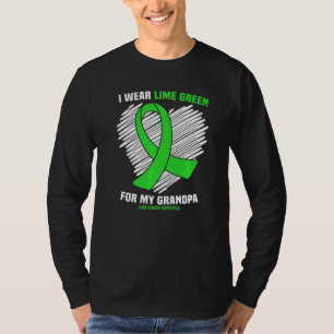 I Wear Lime Green For My Grandpa Lyme Disease Awar T-Shirt
