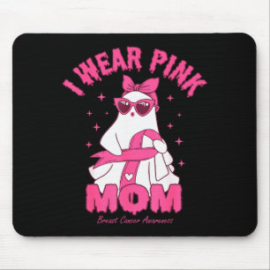 I Wear Nk For My Mom Boo Ghost Breast Cancer Aware Mouse Pad