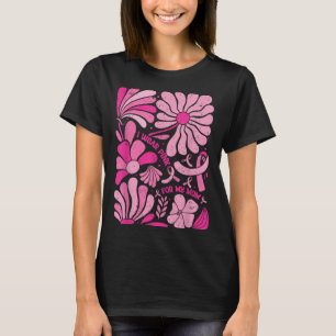 I Wear Nk For My Mom Breast Cancer Boho Floral Nk  T-Shirt