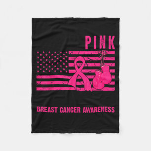 I Wear Nk For My Wife Breast Cancer Husband Cancer Fleece Blanket