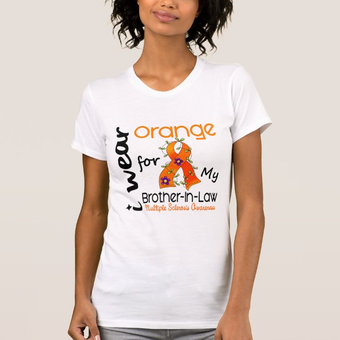 I Wear Orange 43 Brother In Law MS Multiple Sclero Tees