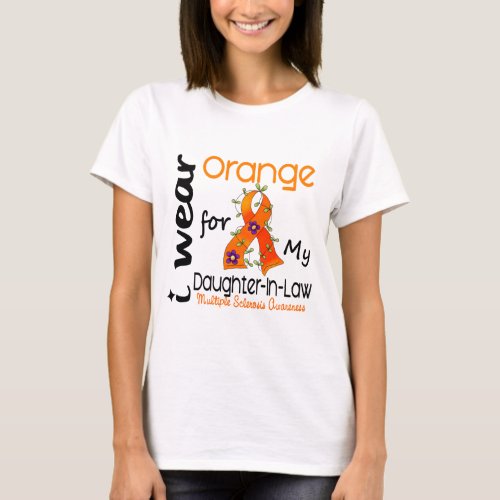 I Wear Orange 43 Daughter_In_Law MS Multiple Scler T_Shirt