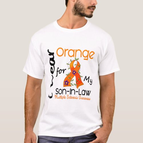 I Wear Orange 43 Son_In_Law MS Multiple Sclerosis T_Shirt