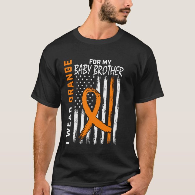I Wear Orange For Brother Multiple Sclerosis Aware T-Shirt (Front)