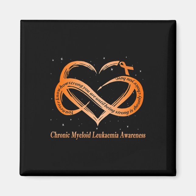 I Wear Orange For Chronic Myeloid Leukemia Warrior Magnet (Front)