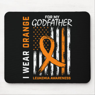 I Wear Orange For Godfather Leukemia Awareness Ame Mouse Pad