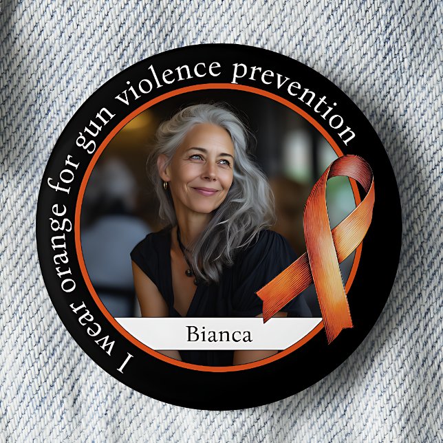 I Wear Orange for Gun Violence Prevention Button (Creator Uploaded)