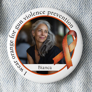 I Wear Orange for Gun Violence Prevention Button