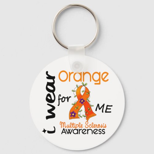 I Wear Orange For Me 43 MS Multiple Sclerosis Keychain