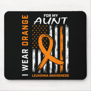 I Wear Orange For My Aunt Leukemia Awareness Ameri Mouse Pad
