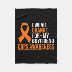 I Wear Orange For My Boyfriend Rsd Crps Awareness Fleece Blanket