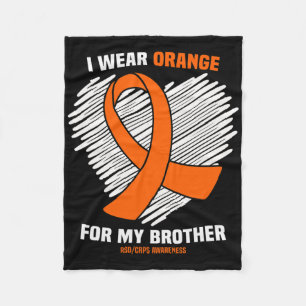 I Wear Orange For My Brother Rsdcrps Awareness Fleece Blanket