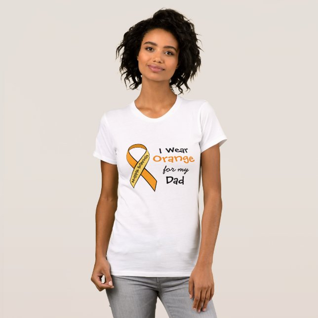 I Wear Orange for my Dad MS Awareness Shirt (Front Full)