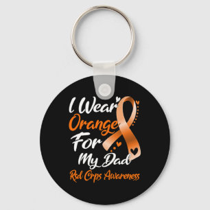 I Wear Orange For My Dad Rsd Crps Awareness Keychain