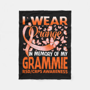 I Wear Orange For My Grammie Rsd Crps Awareness Fleece Blanket