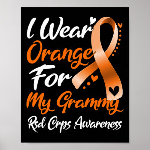 I Wear Orange For My Grammy Rsd Crps Awareness 1 Poster