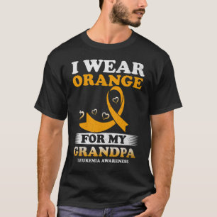 I Wear Orange For My Grandpa Leukemia Awareness T-Shirt