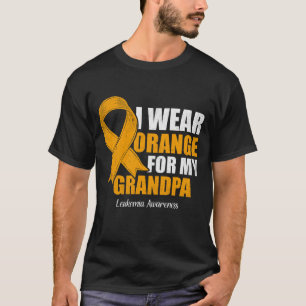 I Wear Orange For My Grandpa Leukemia Awareness T-Shirt