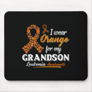 I Wear Orange For My Grandson Leukemia Awareness G Mouse Pad