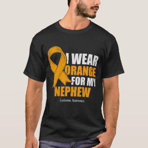I Wear Orange For My Nephew Leukemia Awareness T-Shirt