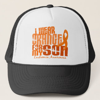 I Wear Orange For My Son 6.4 Leukemia Trucker Hat