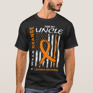 I Wear Orange For My Uncle Leukemia Awareness Amer T-Shirt