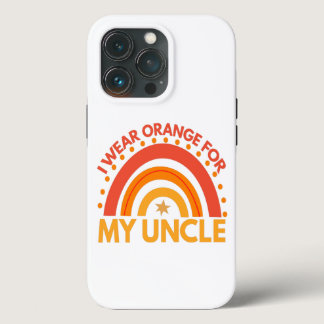 I Wear Orange For my Uncle Rainbow Adhd Gift iPhone 13 Pro Case