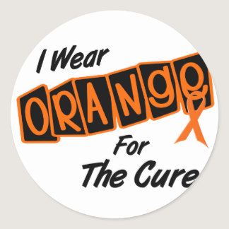 I Wear Orange For The CURE 8 Classic Round Sticker
