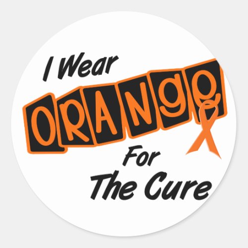 I Wear Orange For The CURE 8 Classic Round Sticker