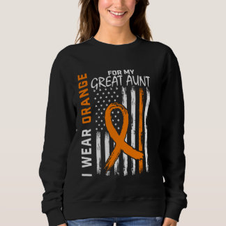 I Wear Orange Great Aunt Multiple Sclerosis Awaren Sweatshirt