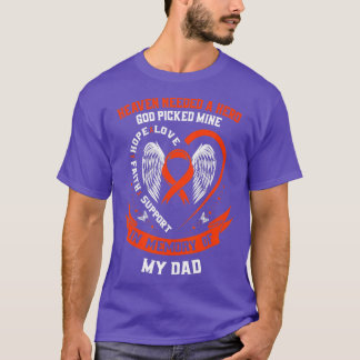 I Wear Orange In Memory of my Dad Leukemia Awarene T-Shirt