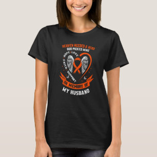 I Wear Orange In Memory of my Husband Leukemia Awa T-Shirt